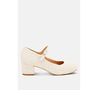 Rag & Co Antara Tweed Mary Jane Sandals