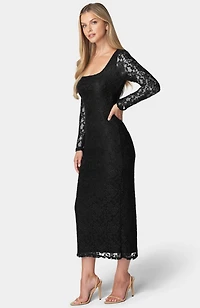 Bebe Women's Lace Square Beck Maxi Dress
