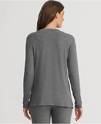 Lands' End Women's Cashtouch Faux Cashmere Cozy Long Sleeve Pajama Top