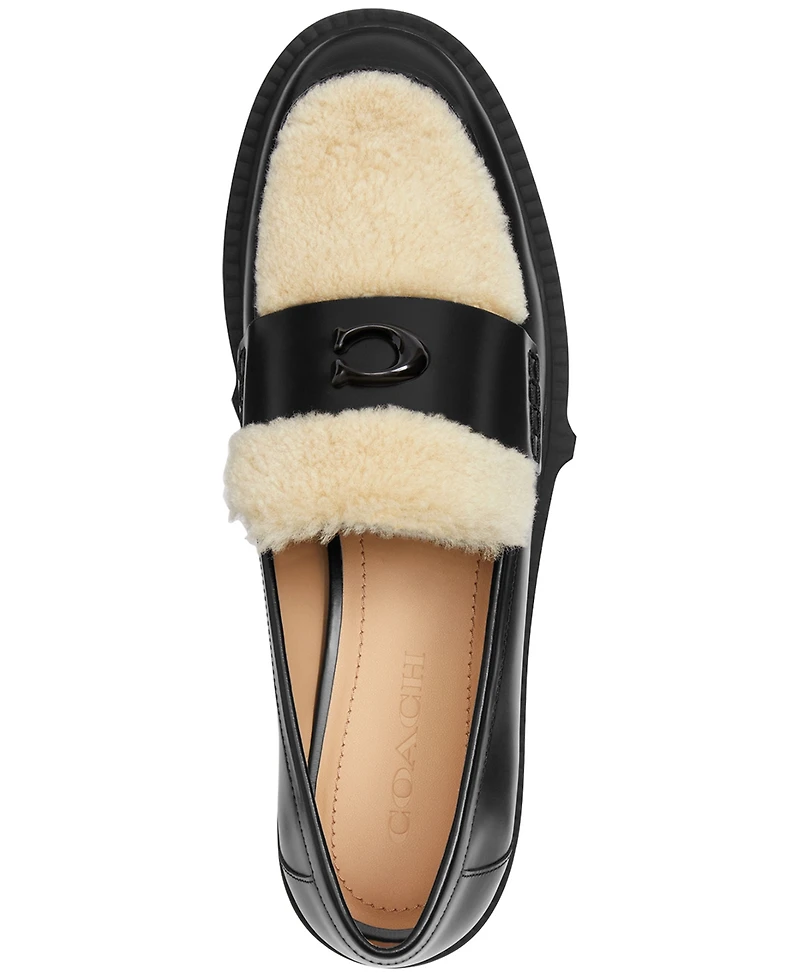 Coach Women's Leah Shearling Loafer Flats