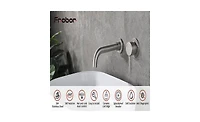 Wall-Mount Faucet for Bathroom Sink or Bathtub, Stylish and Space-Saving Design