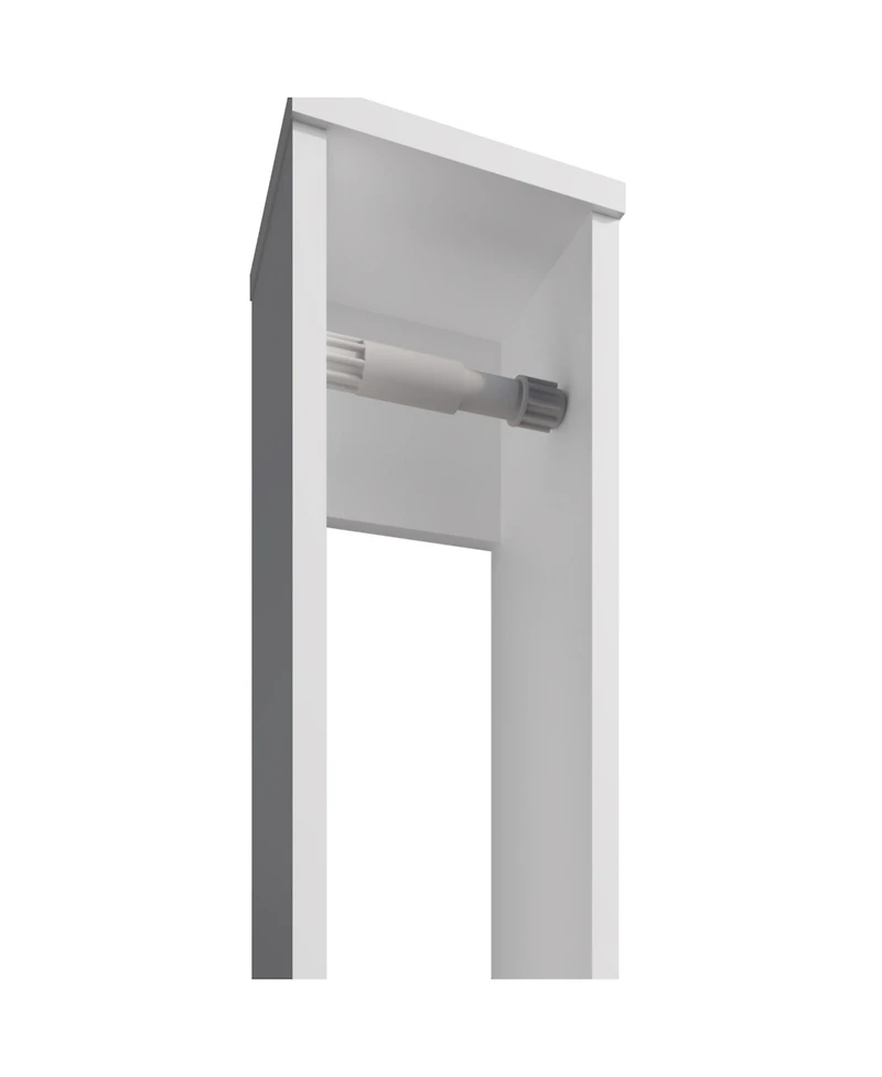 Fm Furniture Payson Medicine Cabinet in Melamine With Included Mirror, White