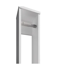Fm Furniture Payson Medicine Cabinet in Melamine With Included Mirror, White
