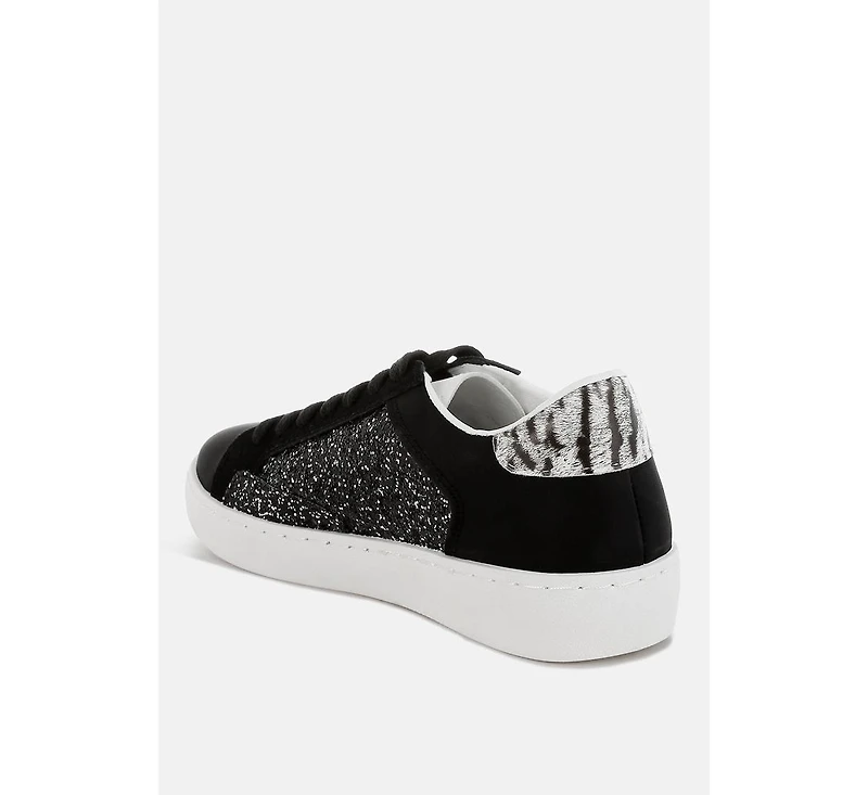 Cosmolight Glitter Faux Leather Sneakers Women