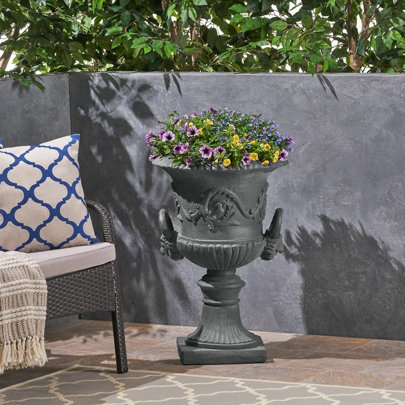 Streamdale Concrete Chalice Urn Planter Height, Interest, And Botanical Beauty