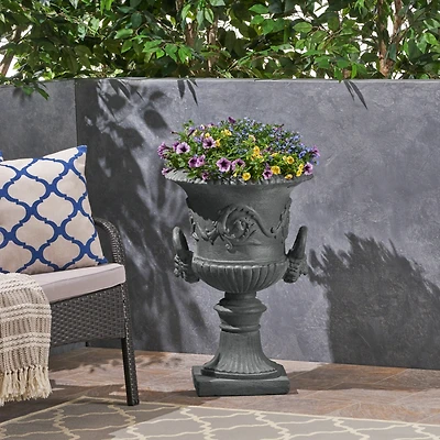 Streamdale Concrete Chalice Urn Planter Height, Interest, And Botanical Beauty