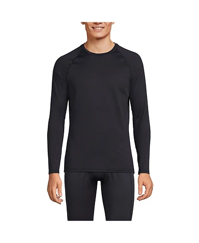Lands' End Men's Long Sleeve Crew Neck Expedition Thermaskin Long Underwear Top