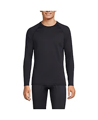 Lands' End Men's Long Sleeve Crew Neck Expedition Thermaskin Long Underwear Top