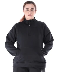 RefrigiWear Women's Quarter-Zip Fleece Sweatshirt - Insulated Ladies Work Pullover with Thermal Comfort