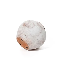 LuxenHome Marble Brown and White 7.5-Inch Tall Terracotta Vase