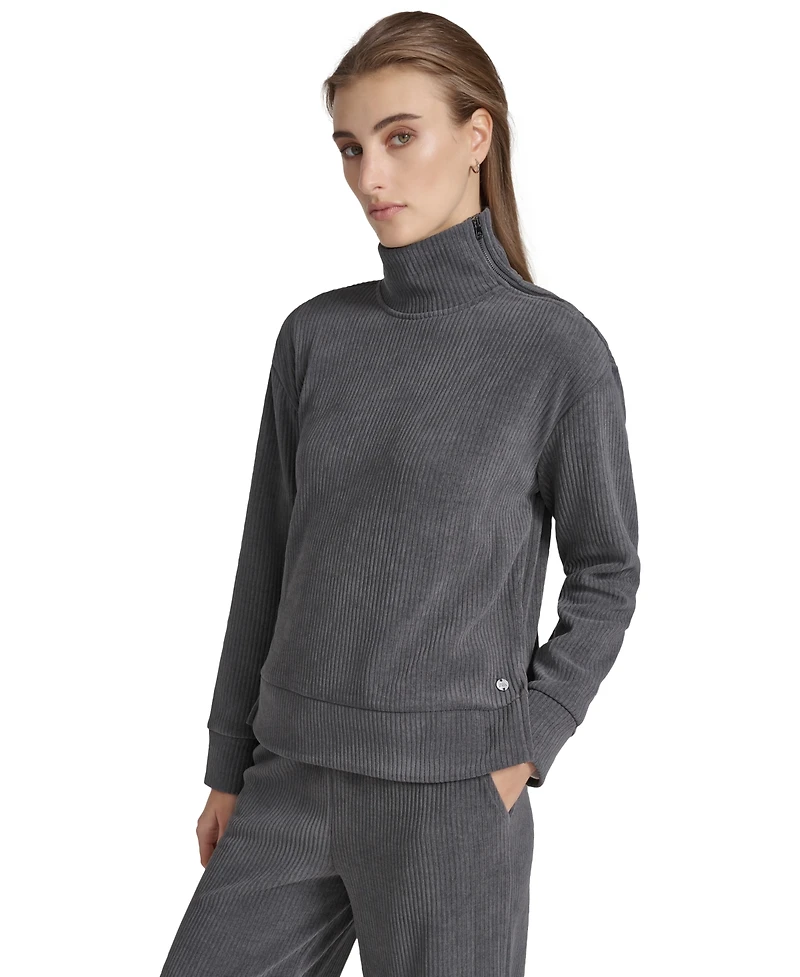 Andrew Marc Sport Women's Chenille Ribbed Turtleneck Sweater