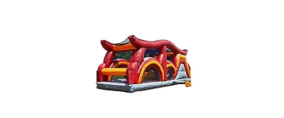 JumpOrange Shadow Obstacle Course Bounce House Inflatable for Kids and Adults with Blower, Commercial Grade, Pop Ups, Outdoor Indoor, Rental Quality