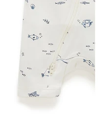 Purebaby Baby Boys Short Sleeve Zip Coveral