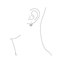 Bling Jewelry Classic Jewelry 4 Ctw Solitaire Square Cubic Zirconia Cz Royal Asscher Cut Drop Earrings Gold Plated Sterling Silver