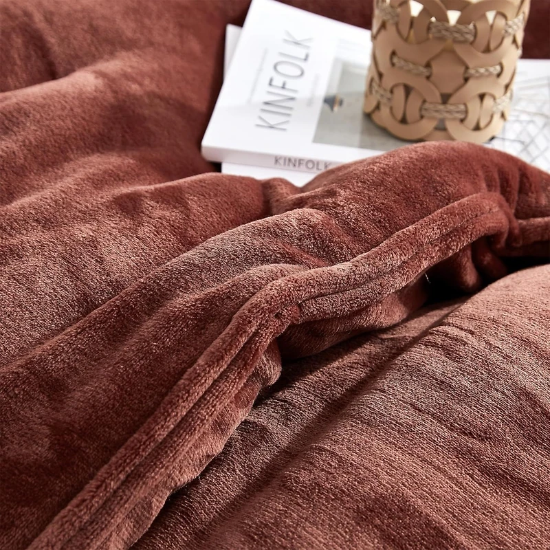 Coma Inducer Oversized King Comforter Set - Wait Oh What - Maple Syrup