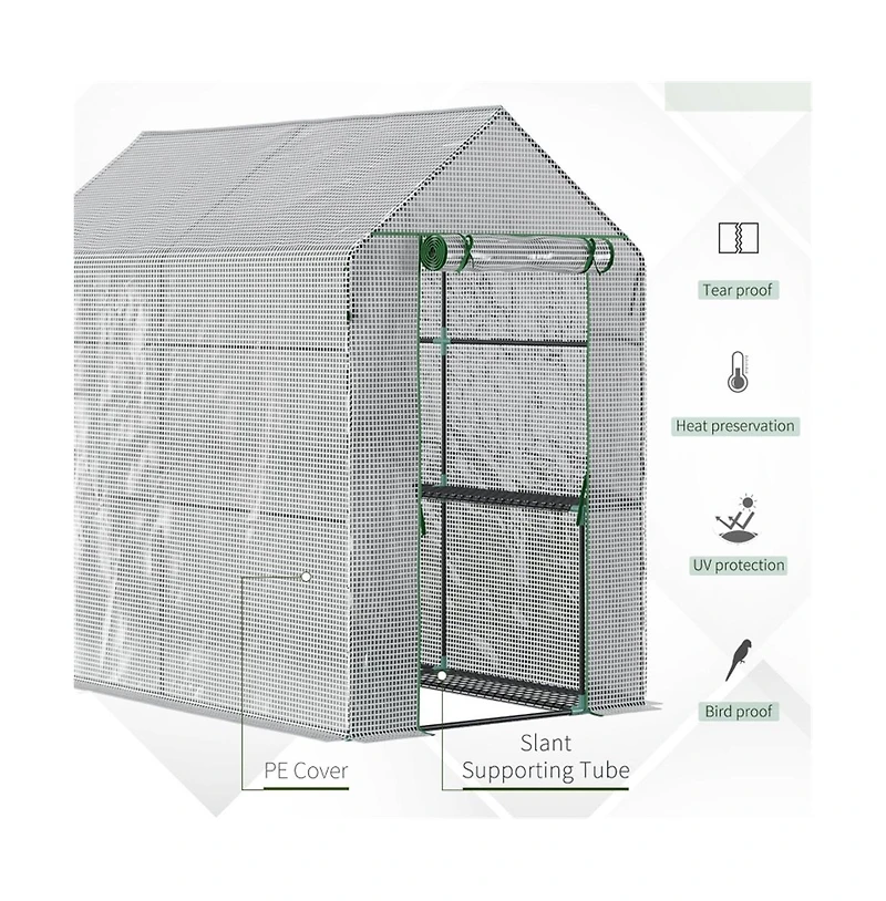 Slickblue Walk-in Greenhouse for Plants Perfect for Year-Round Gardening and Plant Care