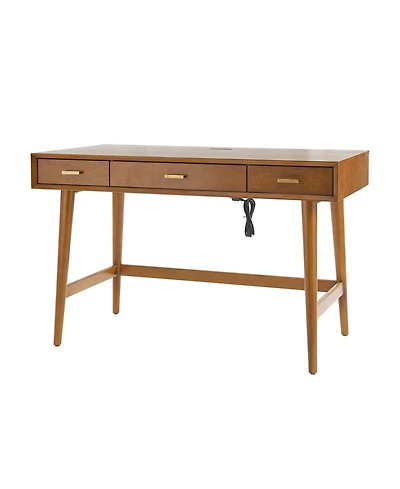 Hulala Home Toby Mid-Century Modern 48" Mid Century Computer Desk with Cable Management