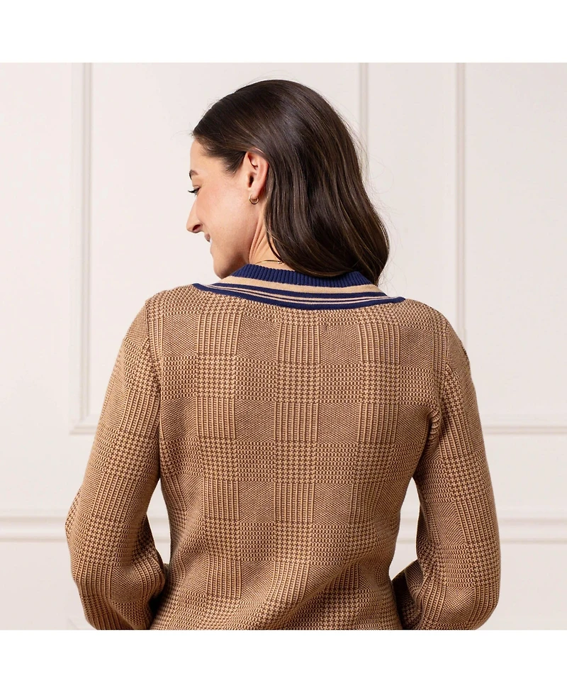 Hope & Henry Women's Organic Intarsia Cricket Sweater Dress