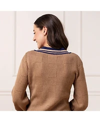 Hope & Henry Women's Organic Intarsia Cricket Sweater Dress