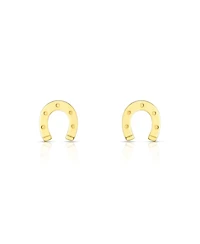 The Lovery Gold Horseshoe Stud Earrings 14K Gold