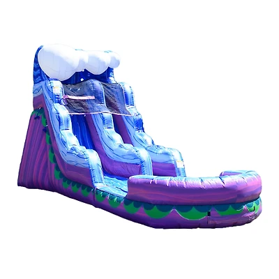 JumpOrange 15 Mermaid Water Slide Inflatable with Splash Pool, Commercial Grade, Big Kids and Adults, Tall Blow Up Waterslide, Outdoor Indoor, Wet Dry