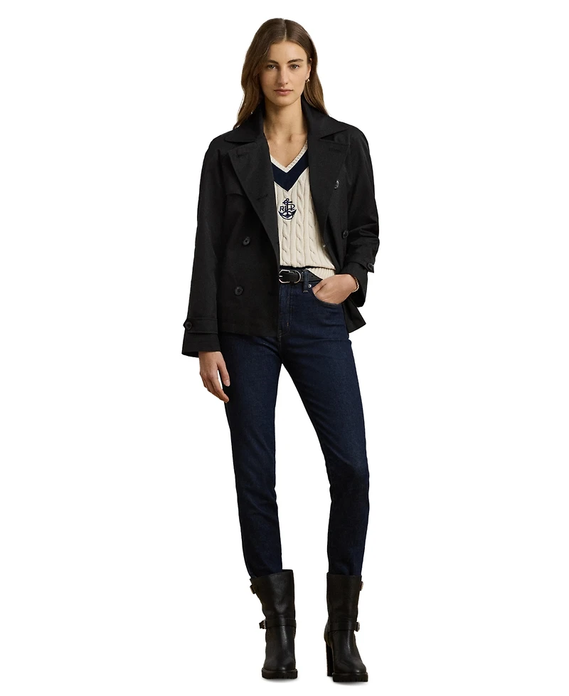 Lauren Ralph Lauren Women's Short Double-Breasted Trench Coat