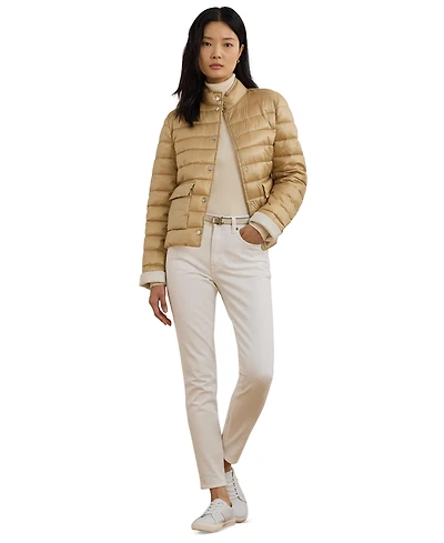 Lauren Ralph Lauren Petite Snap-Front Stand-Collar Packable Coat