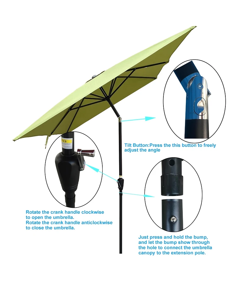Slickblue Outdoor Waterproof Patio Umbrella for Stylish Shade and Protection