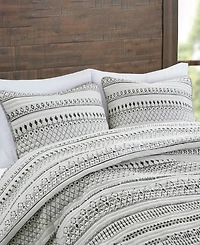Madison Park Fraser Reversible Printed Microfiber Seersucker 3-Pc. Quilt Set, King/California King