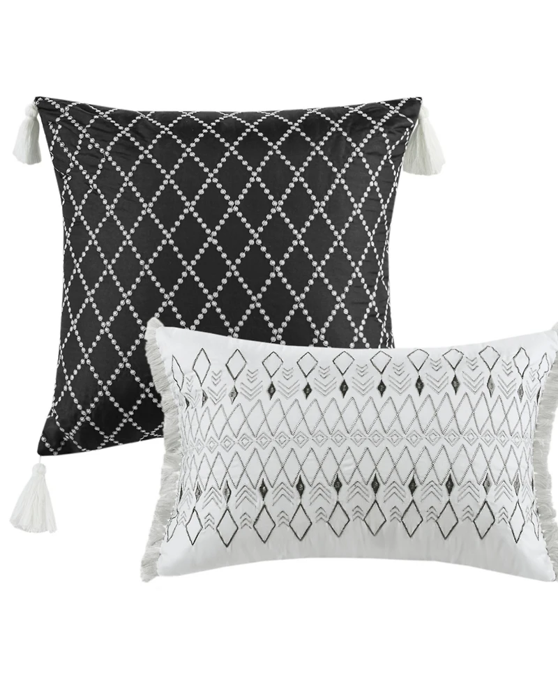 Madison Park Fraser Reversible Printed Microfiber Seersucker 3-Pc. Quilt Set, Full/Queen