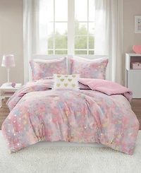 Intelligent Design Rosalie Metallic Heart 4-Pc. Comforter Set, Full/Queen