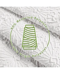 Awesome Home Starburst Water Repellent Crinkle Shower Curtain with Snap-in Liner and Hooks Set, 71"X72"