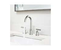 Garmin Bathroom Faucet, Bathroom Sink Faucet, 8 Inch Bathroom Faucet for Sink 3 Hole with Stainless Steel Pop-up Drain for Your Bathroom