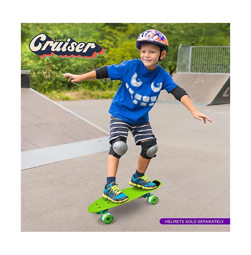 Hurtle 6'' Pp Deck Skateboard, Mini Cruiser Skateboard for Kids, Teens, and Adults