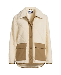 Lands' End Plus Fleece High Pile Quilted Jacket