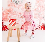 Sweet Wink Baby Girls Baby Baby Retro Santa Christmas Tutu Skirt