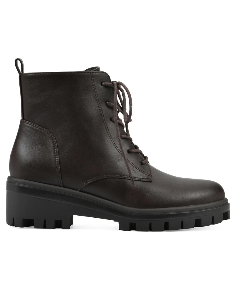 White Mountain Women's Tappy Lug Sole Combat Boots