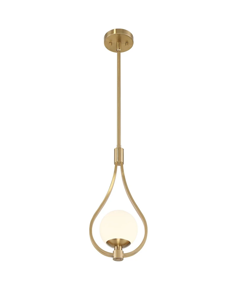 Possini Euro Design Kosta 8" Mid Century Modern Pendant Ceiling Light Fixture Dining Room Over Table Kitchen Island Foyer Hanging Teardrop Led Dimmabl