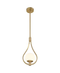 Possini Euro Design Kosta 8" Mid Century Modern Pendant Ceiling Light Fixture Dining Room Over Table Kitchen Island Foyer Hanging Teardrop Led Dimmabl