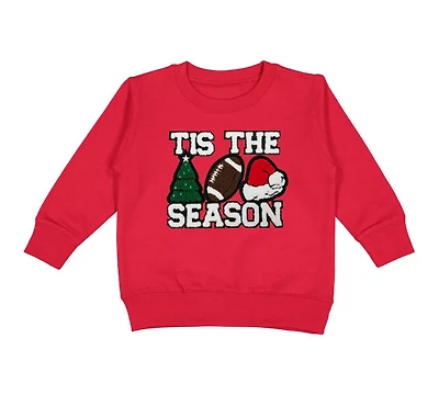 Sweet Wink Toddler Boys Tis The Season Patch Christmas Sweatshirt