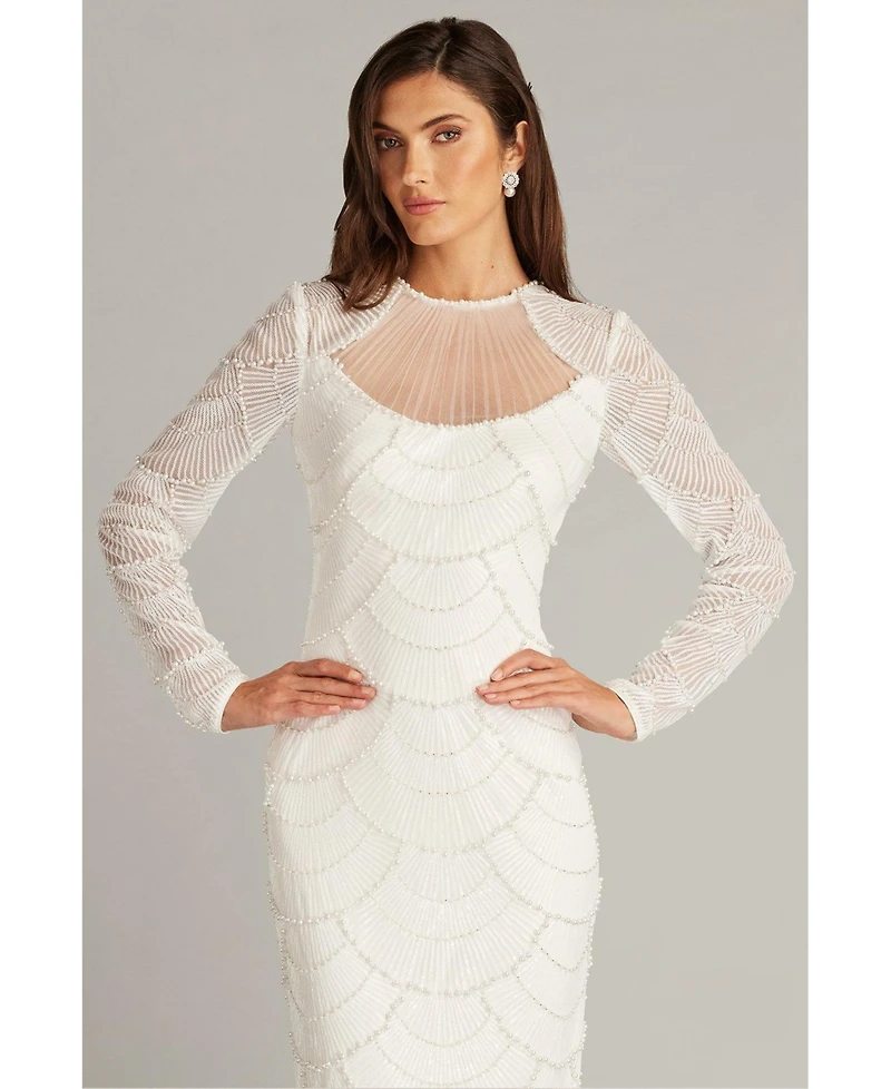 Tadashi Shoji Women's Delmar Shell Embellished Gown