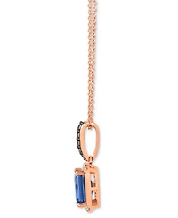 Le Vian Tanzanite (3/4 ct. t.w.) & Diamond (1/6 ct. t.w.) 20" Adjustable Pendant Necklace in 14k Rose Gold