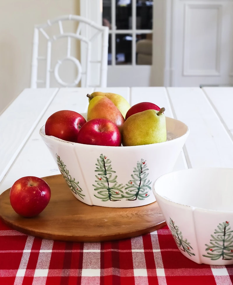 Vietri Lastra Holiday 2 Piece Serving Bowls Set