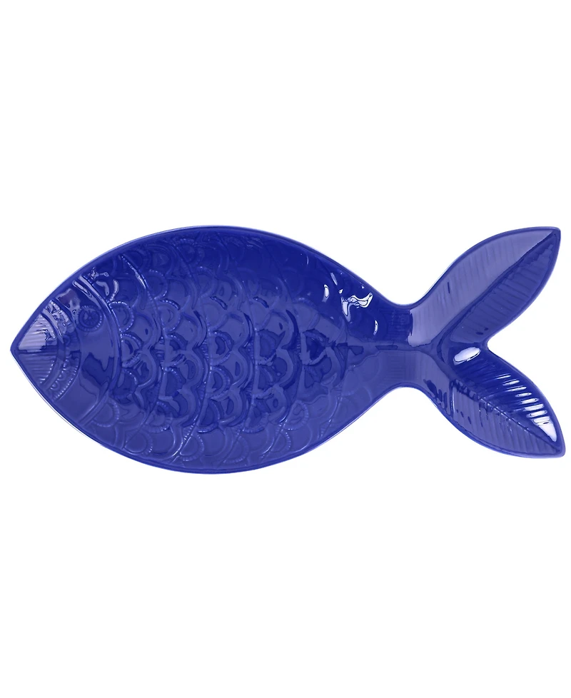 Vietri Santorini Large Figural Fish Platter