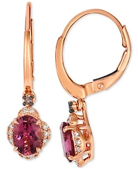 Le Vian Passion Fruit Tourmaline (1-3/8 ct. t.w.) & Diamond (1/10 ct. t.w.) Drop Earrings in 14k Rose Gold
