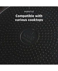 Kohas Kproduct4u 12.6" Prime Titanium Stone Coating Wok Pan, Black