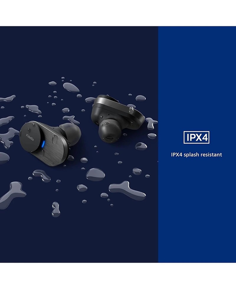 Philips Fidelio Wireless Earbuds – Premium Hi-Res Audio, 34H Playtime, Active Noise Cancellation, Luxurious Comfort, Secure Fit