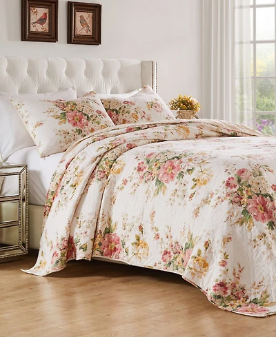 Greenland Home Fashions Grace Shabby Chic 3-Pc. Quilt Set, King