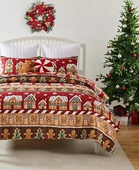 Greenland Home Fashions Gingerbread Lane Holiday 2-Pc. Quilt Set, Twin/Twin Xl
