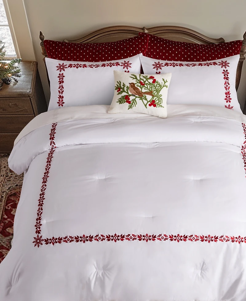 Levtex Holly Thistle Embroidered 3-Pc. Comforter Set